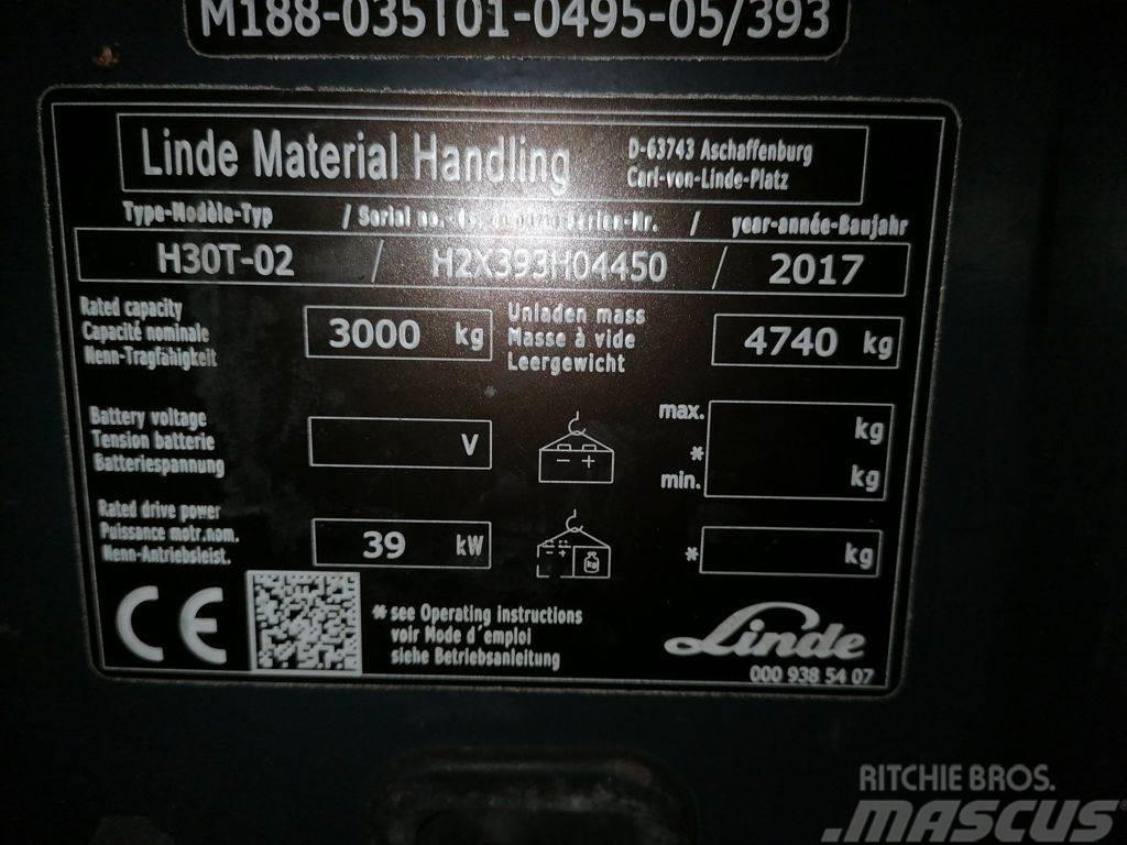 Linde H30T-02 LPG heftrucks