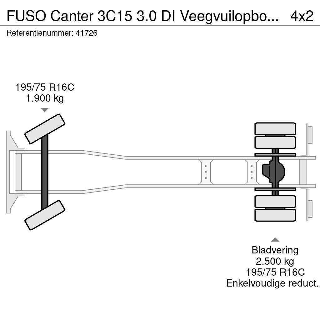 Fuso Canter 3C15 3.0 DI Veegvuilopbouw met belading Vuilniswagens