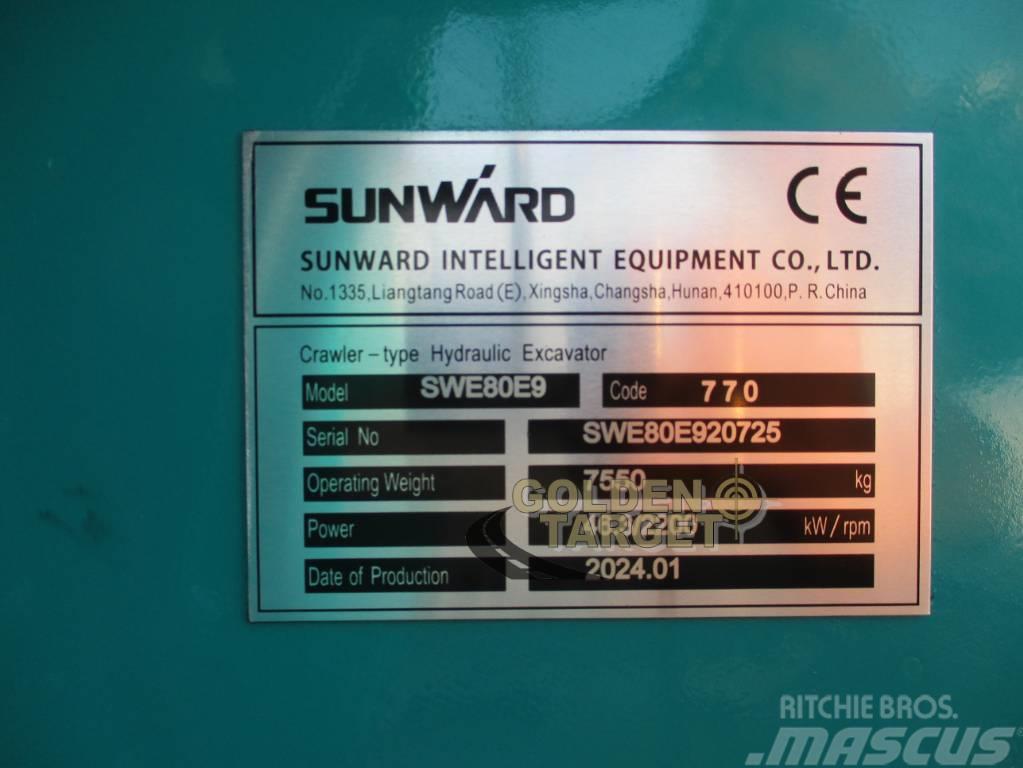 Sunward SWE80E9 Mini Hydraulic Excavator Minigraafmachines < 7t