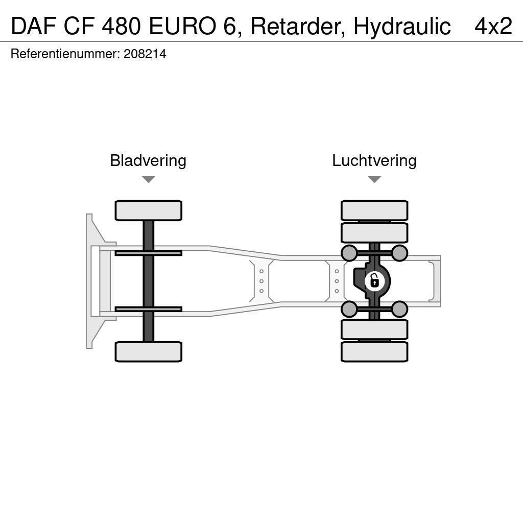 DAF CF 480 EURO 6, Retarder, Hydraulic Trekkers