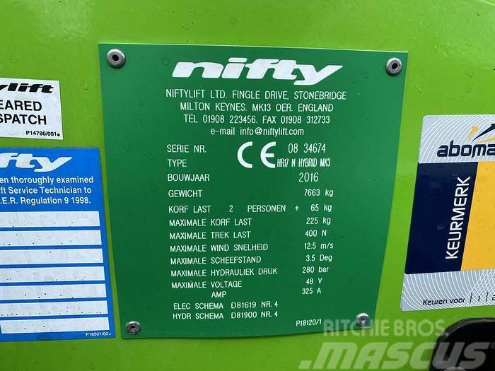 Niftylift HR17N Hybrid, hoogwerker, 17 meter Andere liften en hoogwerkers