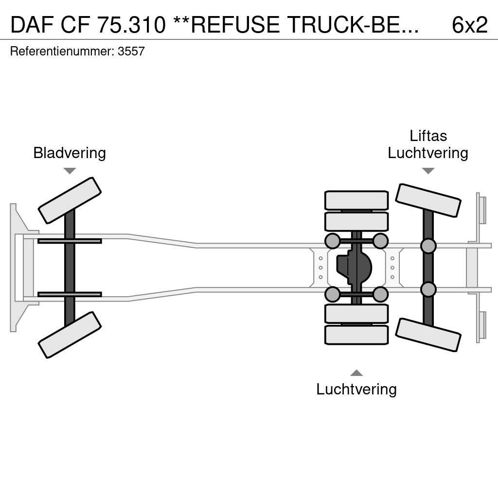DAF CF 75.310 **REFUSE TRUCK-BENNE ORDURE-EURO 4** Vuilniswagens