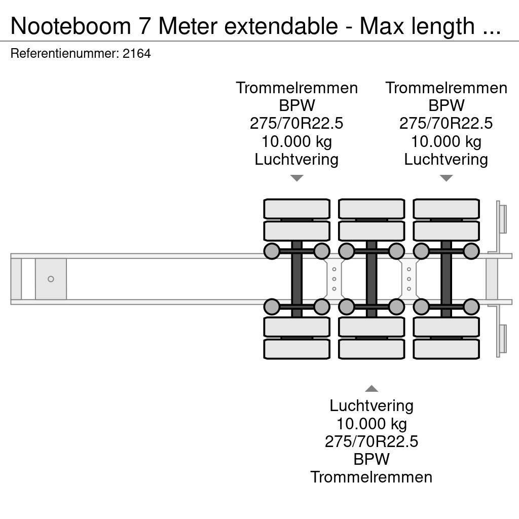 Nooteboom 7 Meter extendable - Max length 20 meter Vlakke laadvloeren