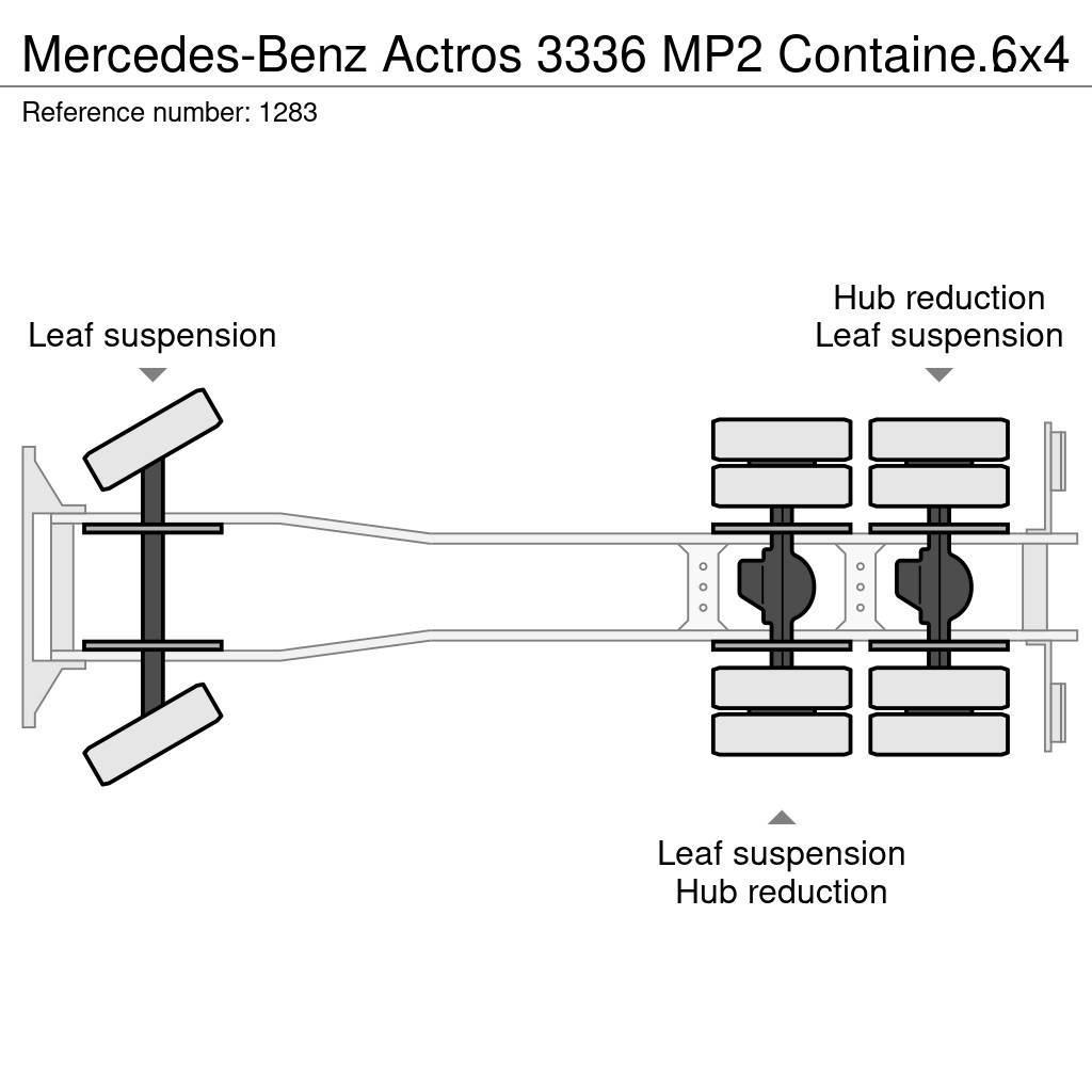 Mercedes-Benz Actros 3336 MP2 Container Kipper 6x4 New Tyres Bel Vrachtwagen met containersysteem