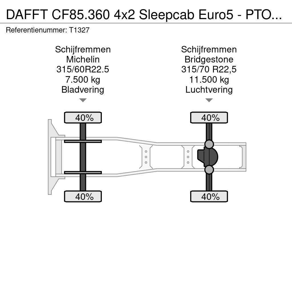 DAF FT CF85.360 4x2 Sleepcab Euro5 - PTO Prep - 3-Spaa Trekkers