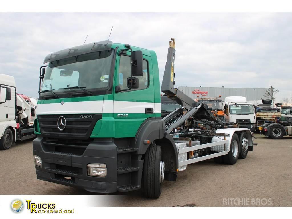 Mercedes-Benz Axor 2640 + HOOK + 6X2 + MANUAL + BE apk 08-2024 Vrachtwagen met containersysteem