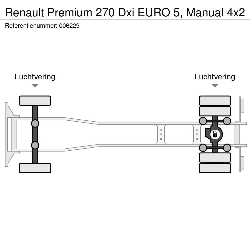 Renault Premium 270 Dxi EURO 5, Manual Platte bakwagens