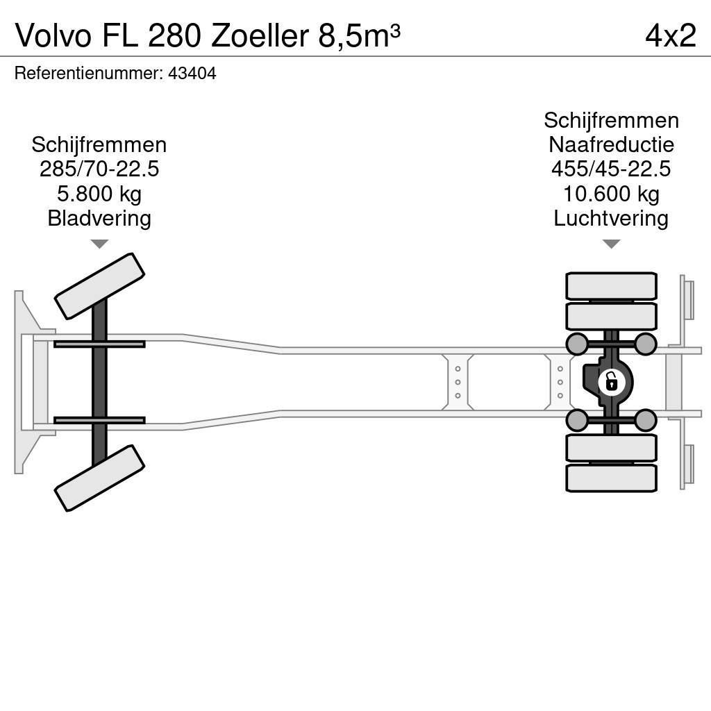 Volvo FL 280 Zoeller 8,5m³ Vuilniswagens