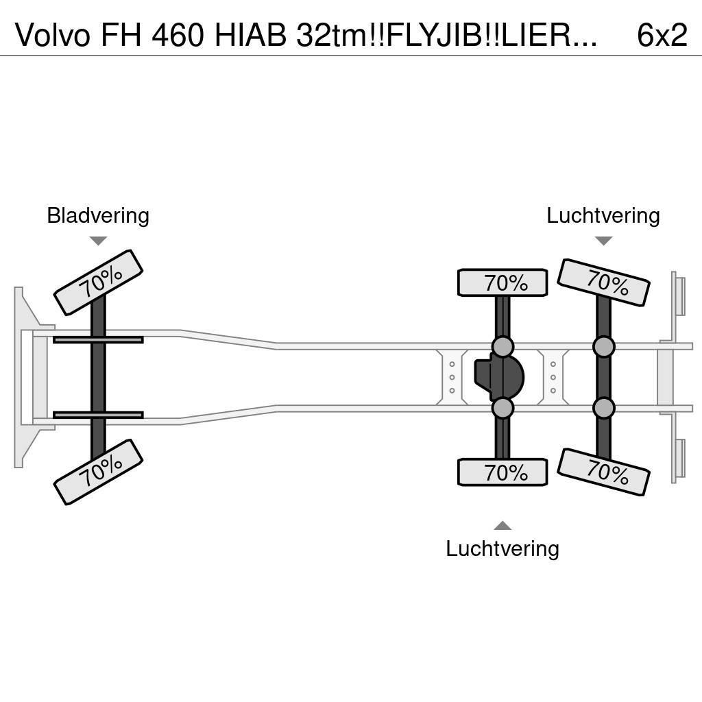 Volvo FH 460 HIAB 32tm!!FLYJIB!!LIER/WINSCH/WINDE!!EURO6 Kranen voor alle terreinen