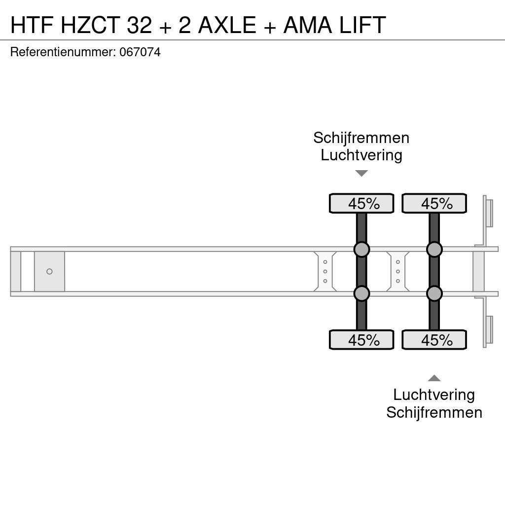 HTF HZCT 32 + 2 AXLE + AMA LIFT Gesloten opleggers
