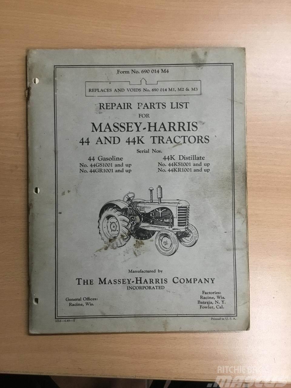 Massey Ferguson Parts list - manual Anders