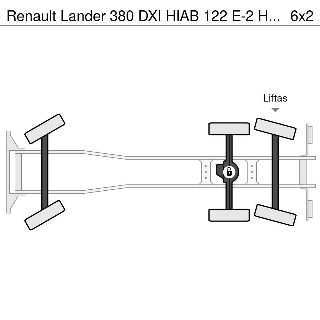 Renault Lander 380 DXI HIAB 122 E-2 HiDuo - REMOTE CONTROL Kranen voor alle terreinen