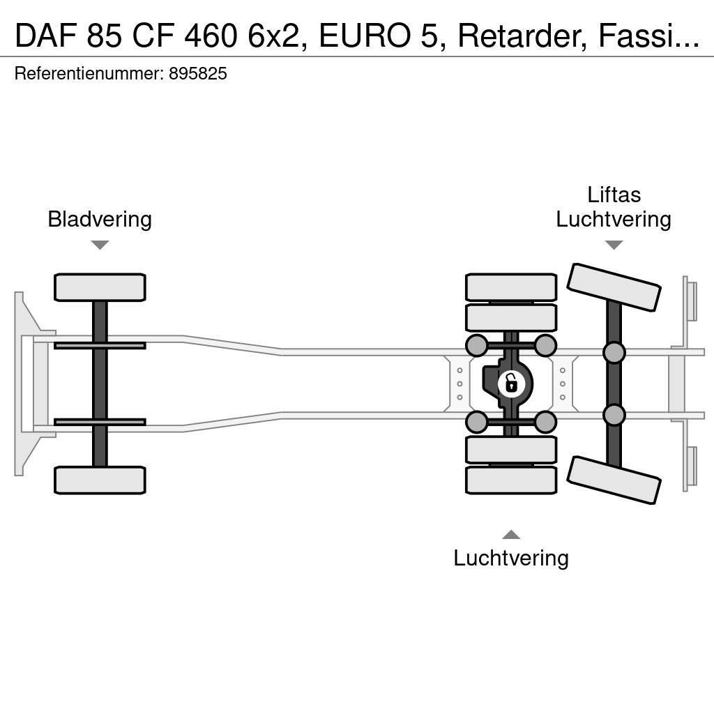DAF 85 CF 460 6x2, EURO 5, Retarder, Fassi, Remote, Ma Platte bakwagens