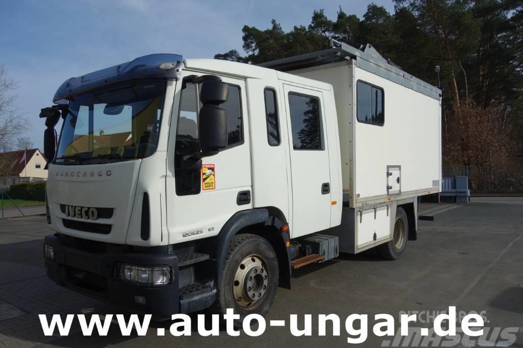 Iveco Eurocargo 120E225Doka Koffer mobile Werkstatt LBW Bakwagens met gesloten opbouw