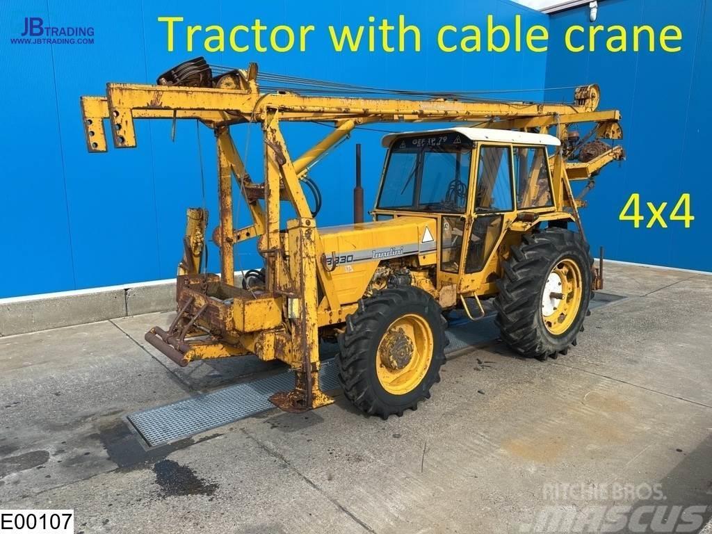 Landini 8830 4x4, Tractor with cable crane, drill rig Tractoren