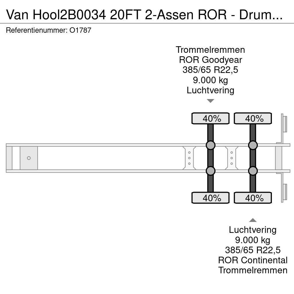 Van Hool 2B0034 20FT 2-Assen ROR - DrumBrakes - Airsuspensi Containerchassis