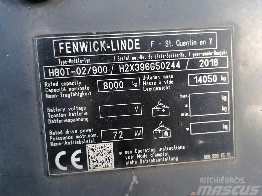 Linde H80T-02/900 LPG heftrucks