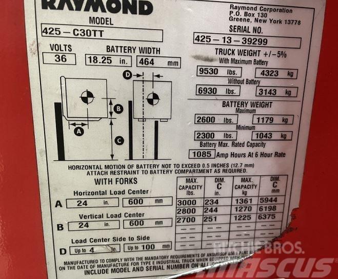 Raymond C30TT Elektrische heftrucks