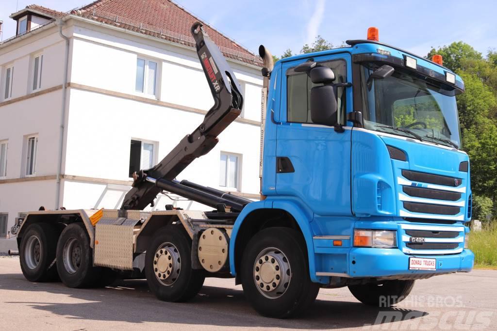 Scania G420 8x4 E5 AHK Retarder Vrachtwagen met containersysteem