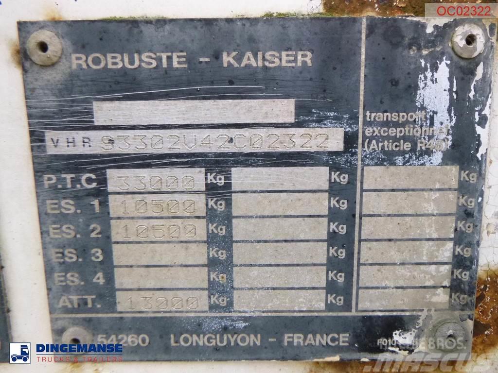 Robuste Kaiser 2-axle container chassis 20 ft + tipping Kippers