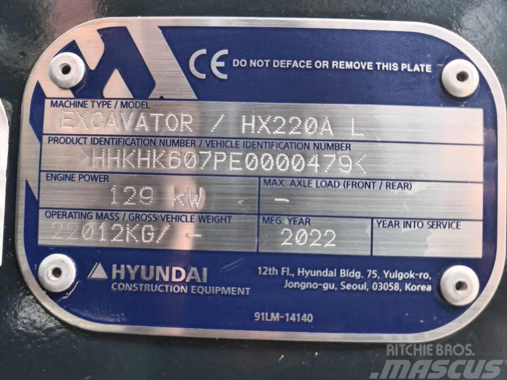 Hyundai HX 220AL Rupsgraafmachines