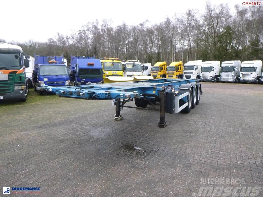 Fruehauf 3-axle container chassis 20, 30 ft Containerchassis