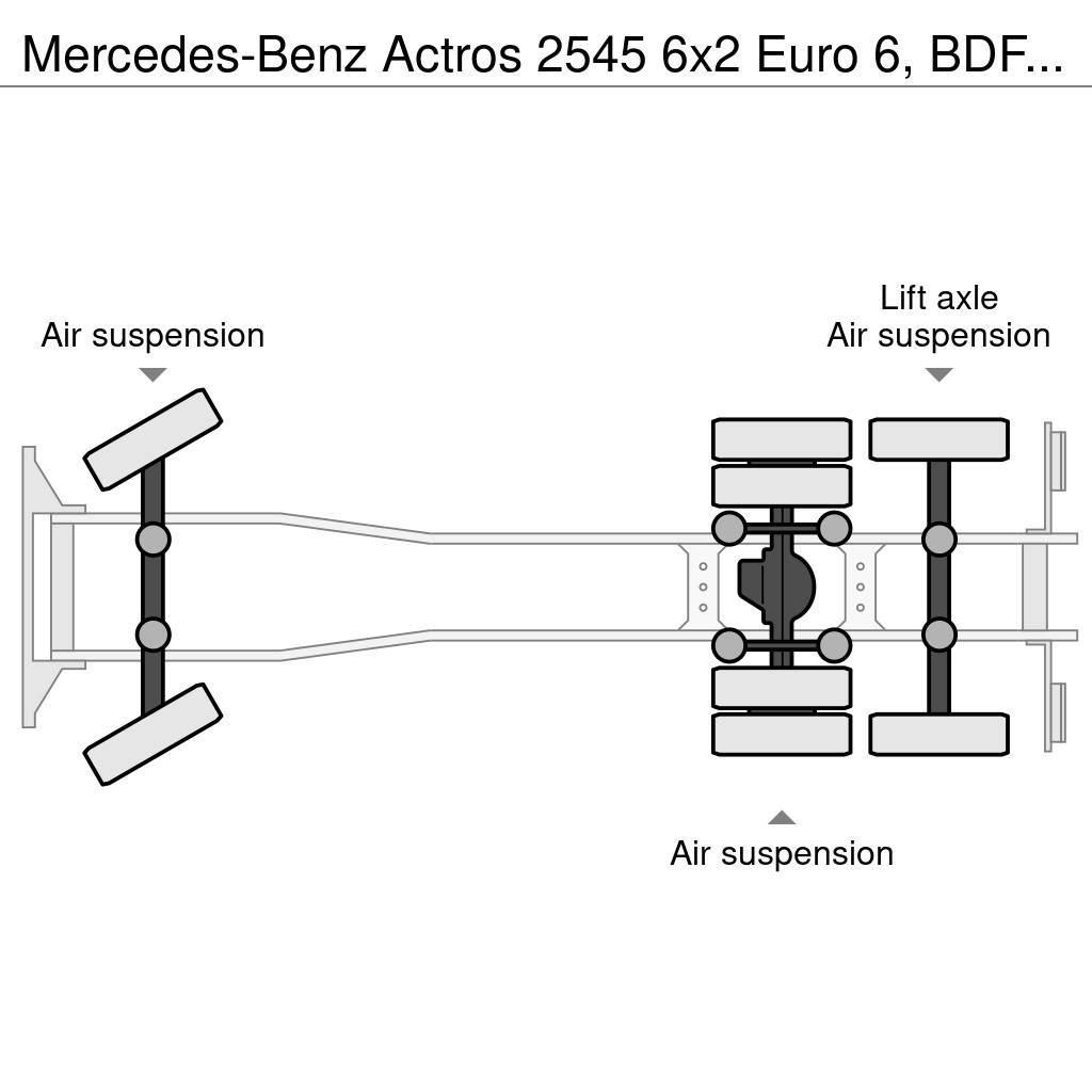 Mercedes-Benz Actros 2545 6x2 Euro 6, BDF system, ACC, Retarder Containertrucks met kabelsysteem