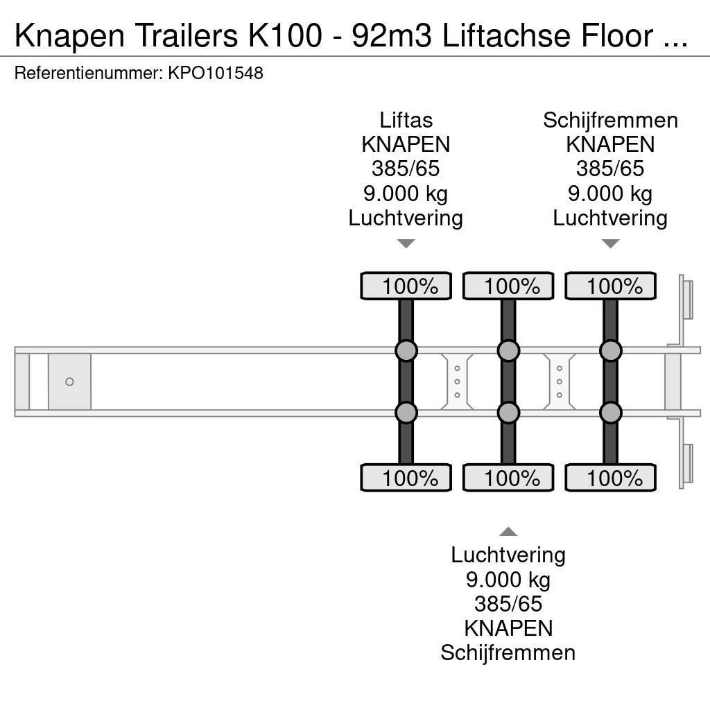 Knapen Trailers K100 - 92m3 Liftachse Floor 10mm *NEW* Schuifvloeropleggers