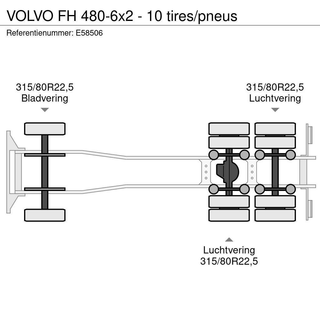 Volvo FH 480-6x2 - 10 tires/pneus Containerchassis