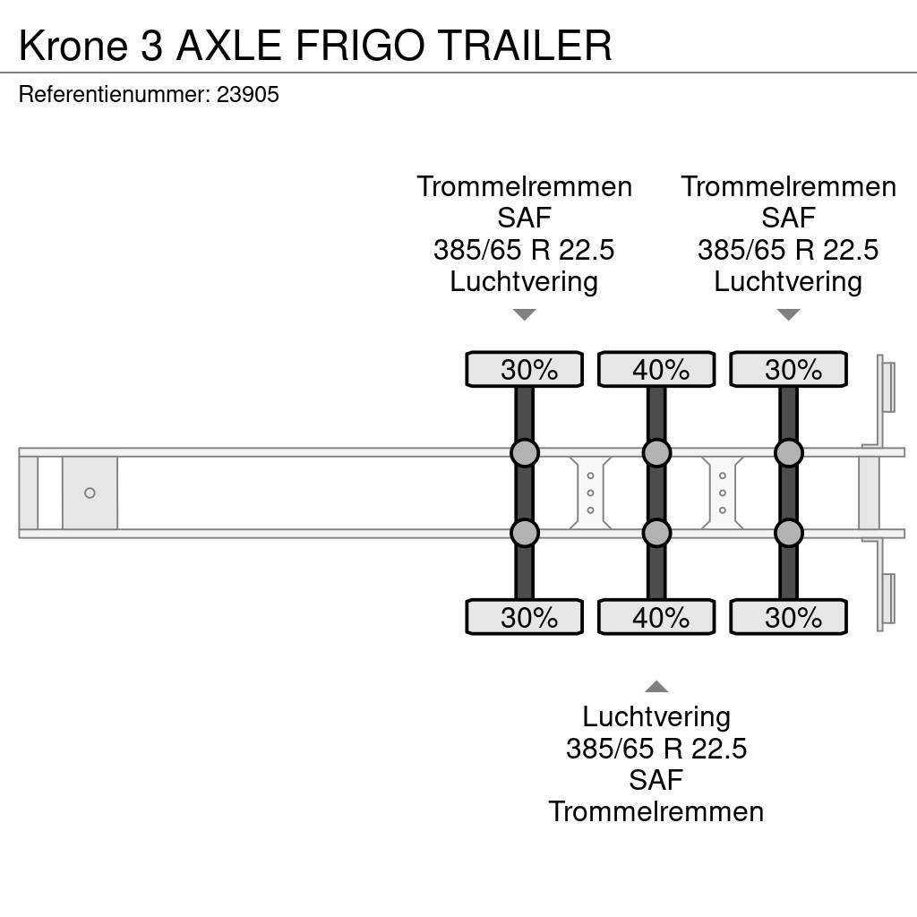 Krone 3 AXLE FRIGO TRAILER Koel-vries opleggers