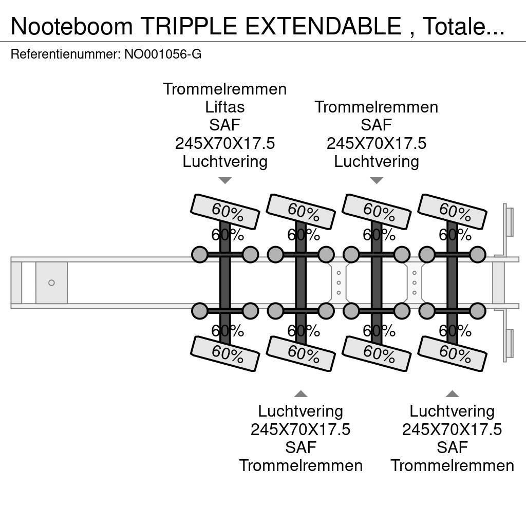 Nooteboom TRIPPLE EXTENDABLE , Totale 47,95 M 4 AXEL STEERIN Diepladers