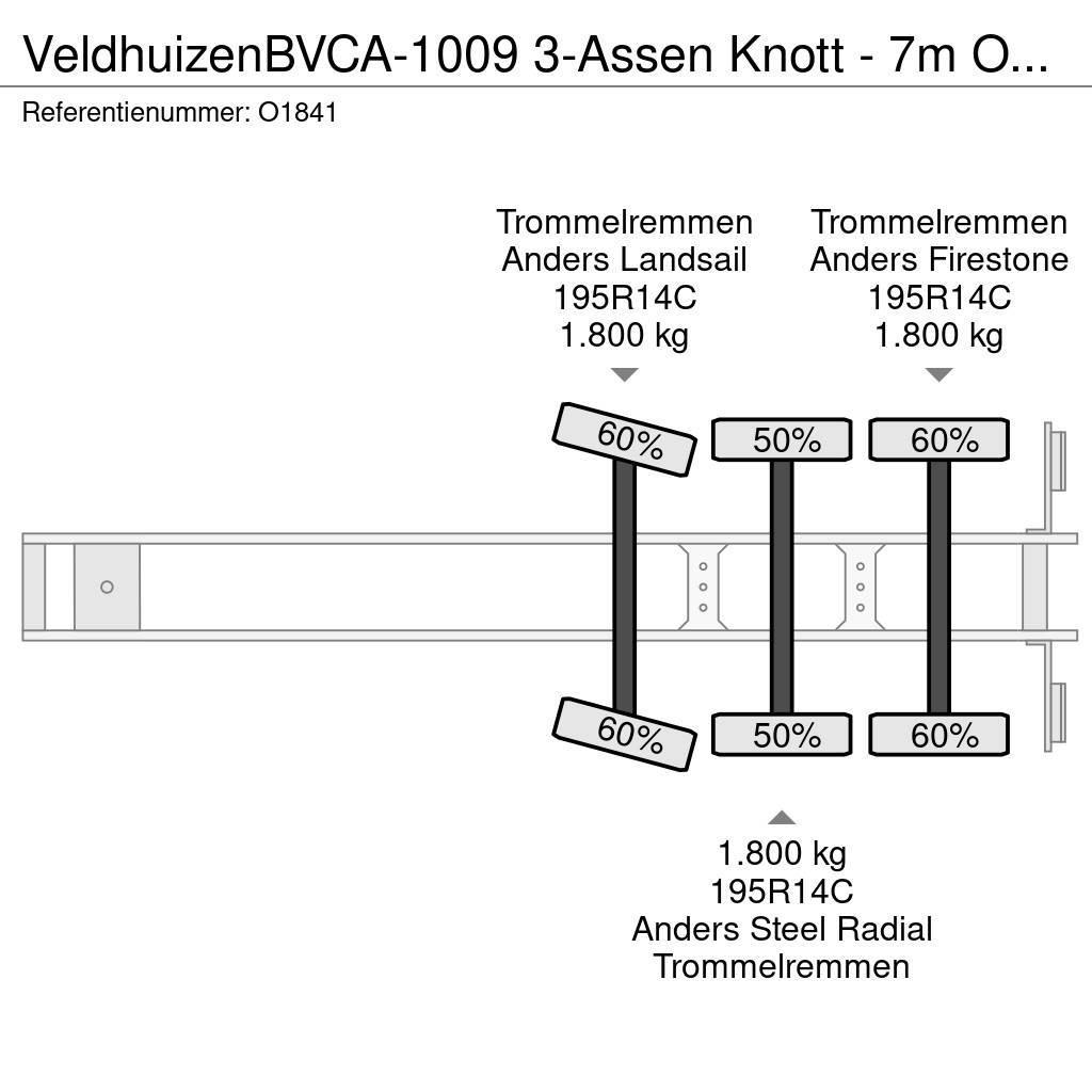 Veldhuizen BVCA-1009 3-Assen Knott - 7m Open Laadbak - Gegalv Vlakke laadvloeren