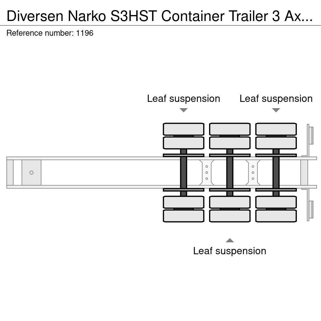 Närko S3HST Container Trailer 3 Axle BPW Containerchassis