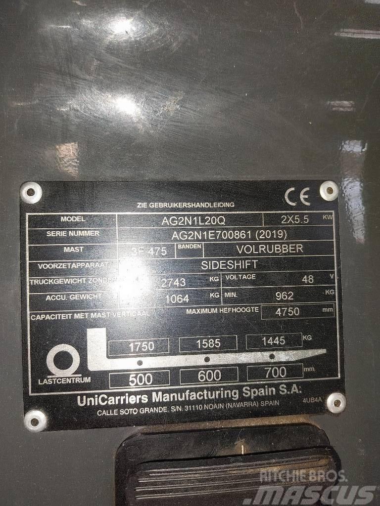 UniCarriers AG2N1L20Q Elektrische heftrucks