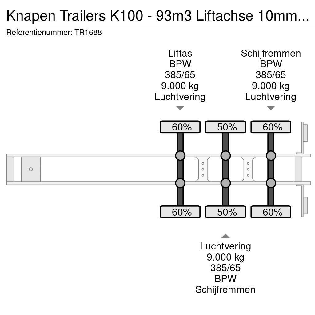 Knapen Trailers K100 - 93m3 Liftachse 10mm Powersheet Schuifvloeropleggers