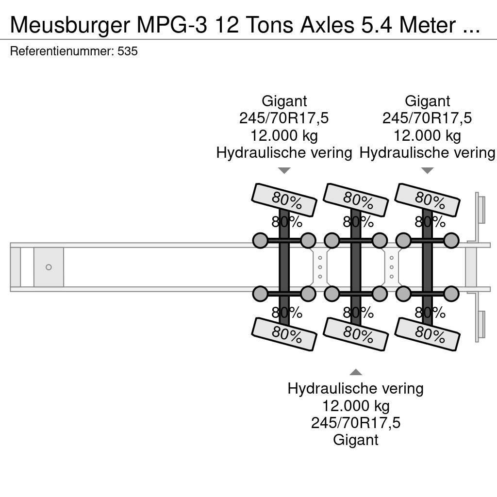 Meusburger MPG-3 12 Tons Axles 5.4 Meter extand. 4 Meter Exte Schuifzeilen