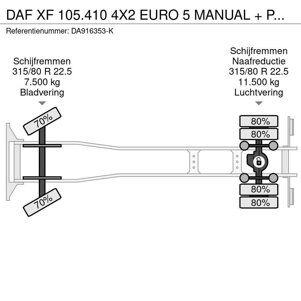DAF XF 105.410 4X2 EURO 5 MANUAL + PALFINGER PK16000 Kranen voor alle terreinen