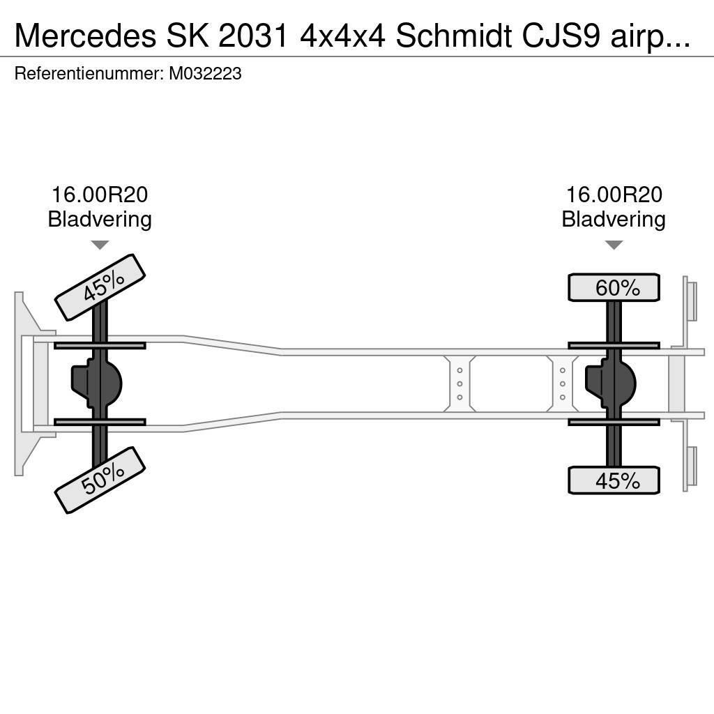 Mercedes-Benz SK 2031 4x4x4 Schmidt CJS9 airport sweeper snow pl Chassis met cabine