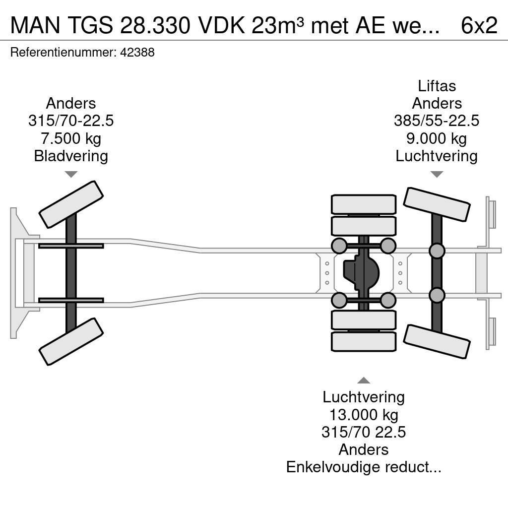 MAN TGS 28.330 VDK 23m³ met AE weegsysteem Vuilniswagens