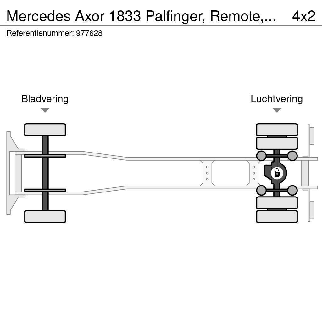 Mercedes-Benz Axor 1833 Palfinger, Remote, Manual, RVS loading p Kipper