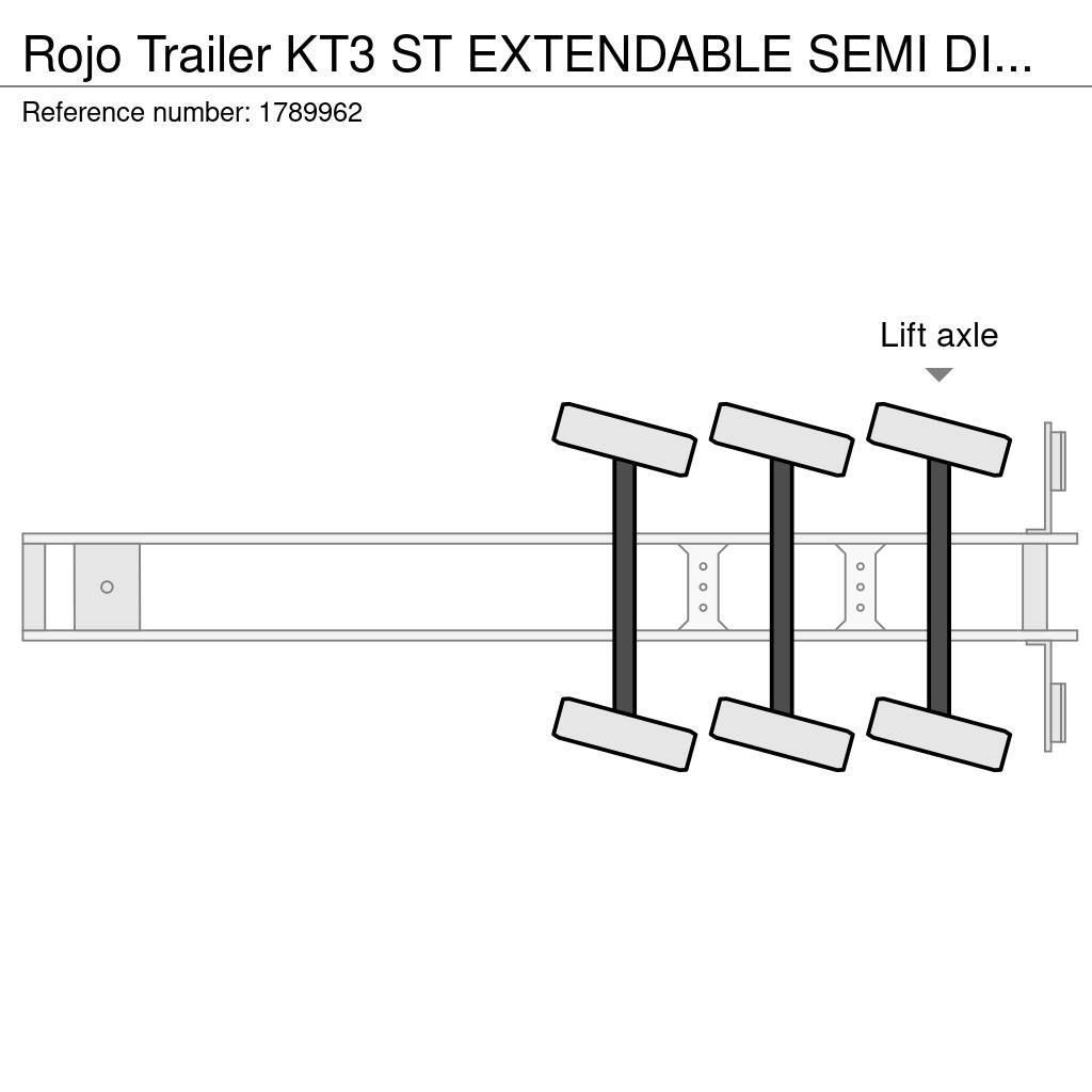 Rojo Trailer KT3 ST EXTENDABLE SEMI DIEPLADER/TIEFLADER/LOWLOAD Diepladers