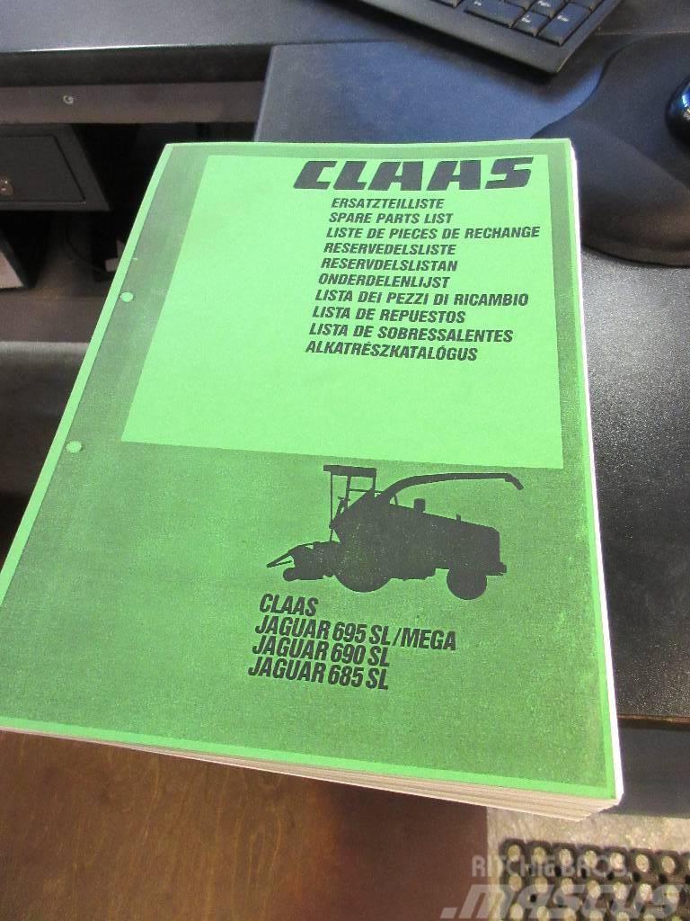 CLAAS Jaguar 695 varaosaluettelo/spare part list Overige hooi- en voedergewasmachines