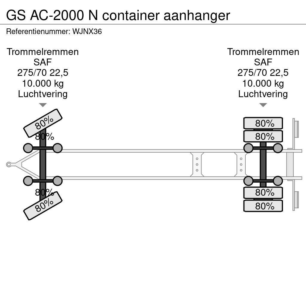 GS AC-2000 N container aanhanger Containerchassis