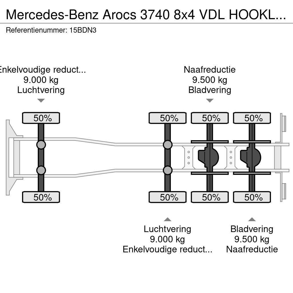 Mercedes-Benz Arocs 3740 8x4 VDL HOOKLIFT! TOP!HAAKARM/CONTAINER Vrachtwagen met containersysteem