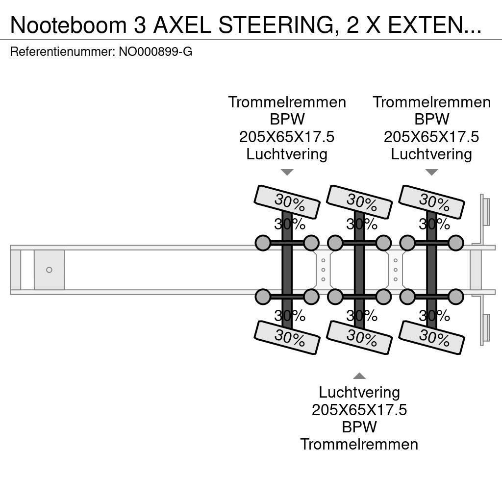 Nooteboom 3 AXEL STEERING, 2 X EXTENDABLE, LENGTH 10.9 M + 8 Diepladers