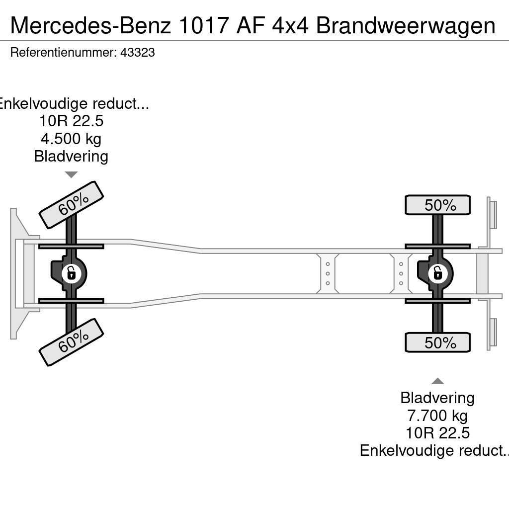 Mercedes-Benz 1017 AF 4x4 Brandweerwagen Brandweerwagens