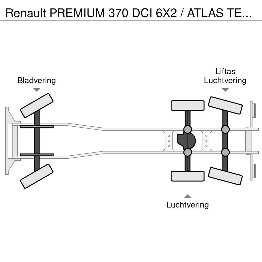 Renault PREMIUM 370 DCI 6X2 / ATLAS TEREX 240.2 E-A4 / 24 Platte bakwagens
