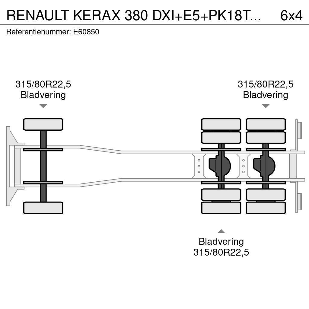 Renault KERAX 380 DXI+E5+PK18TM/3EXT Platte bakwagens