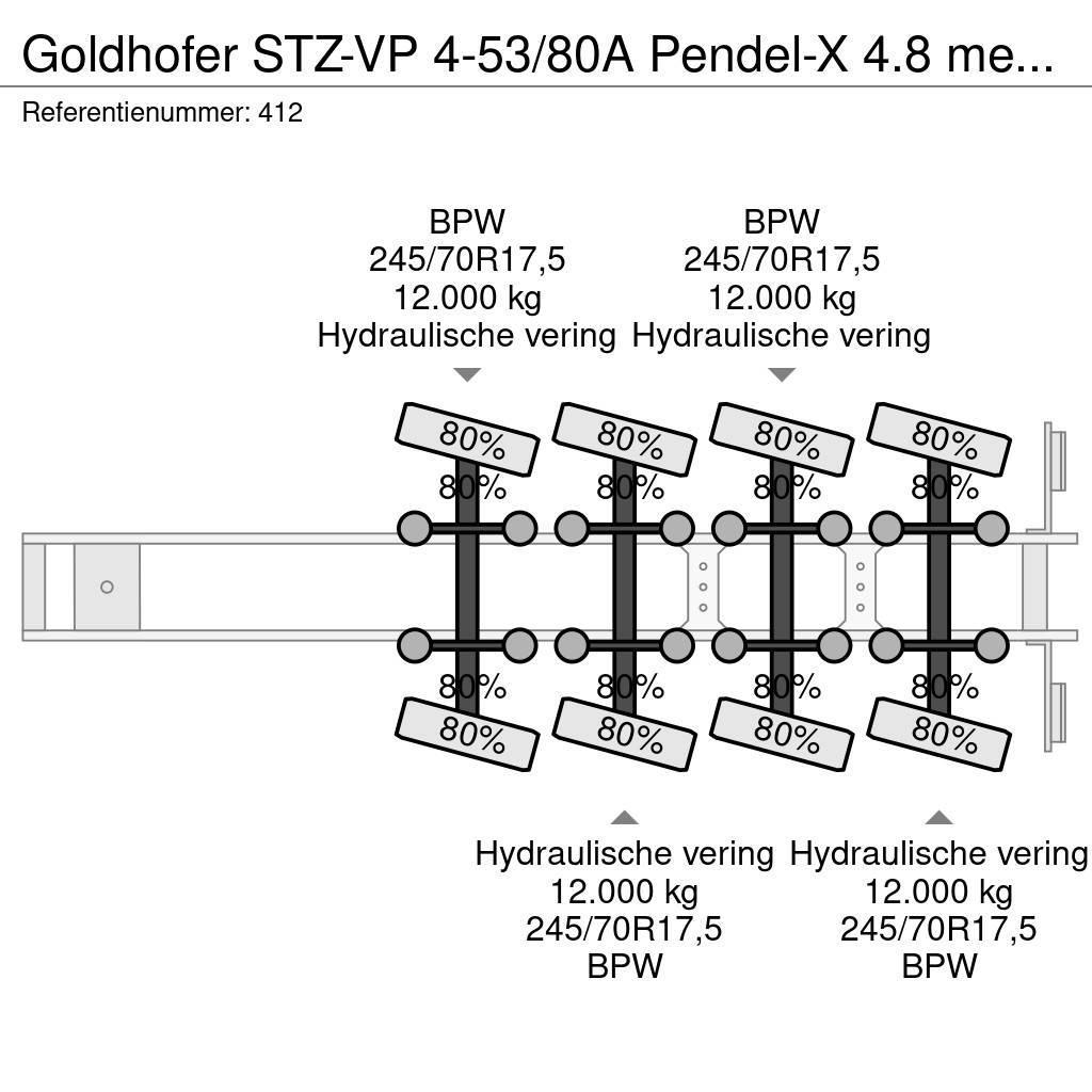 Goldhofer STZ-VP 4-53/80A Pendel-X 4.8 meter Extand! Diepladers