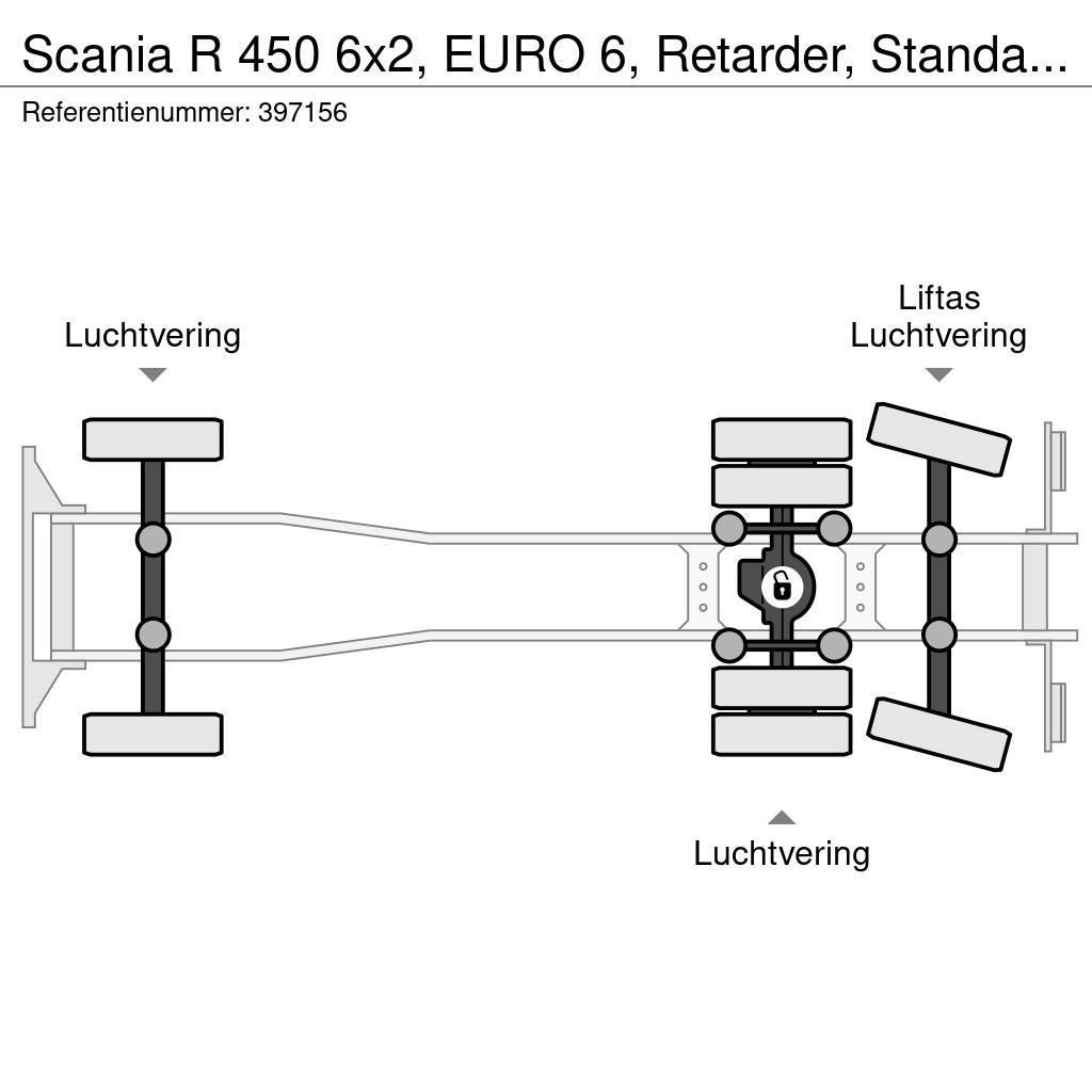Scania R 450 6x2, EURO 6, Retarder, Standairco, Combi Schuifzeilopbouw